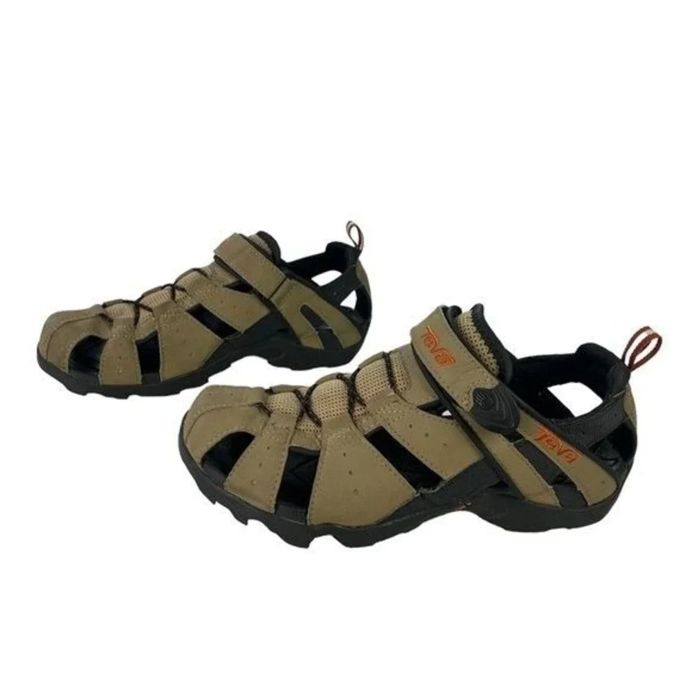 Teva Closed Toe Hiking Sandals Leather Trail Outdoor Sport Y2K Minimalist Mens 8